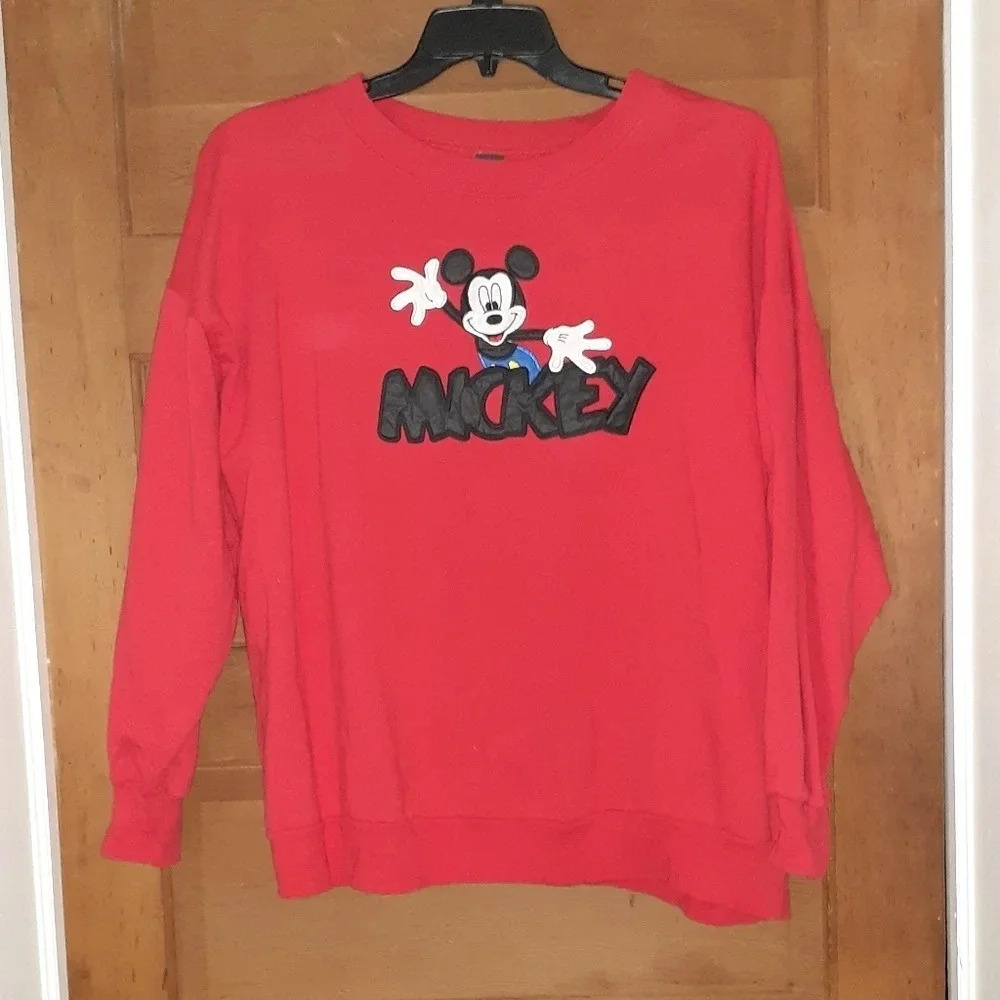 Disney Mickey Vintage Unlimited Land 'N Sea Mickey Embroidered Sweatshirt